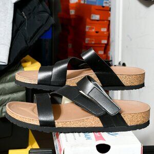 Ladies' Arch Comfort Sandal ,Skechers, Black